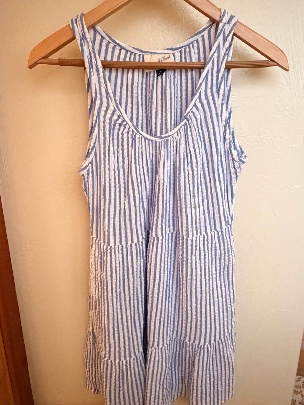 Universal Thread White and Blue Striped Dress